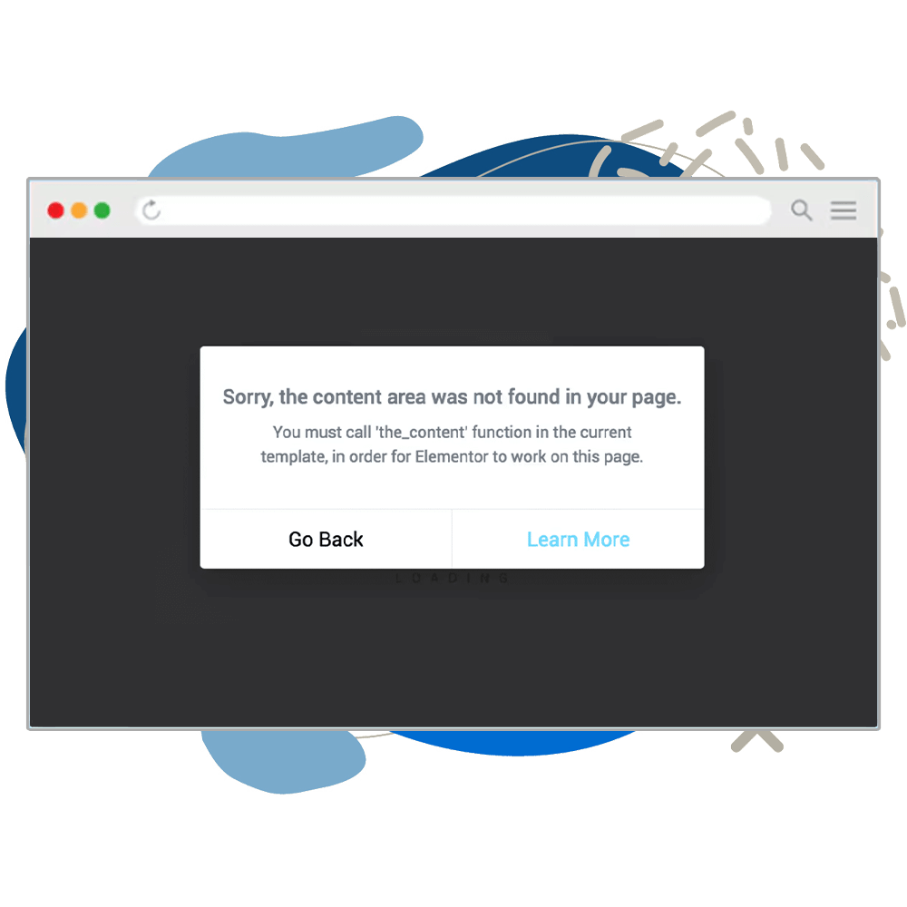 Content was not found error