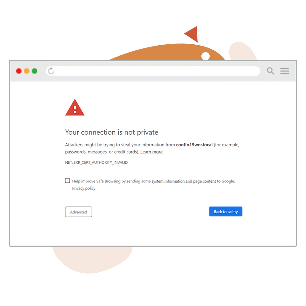 Your connection is not private error