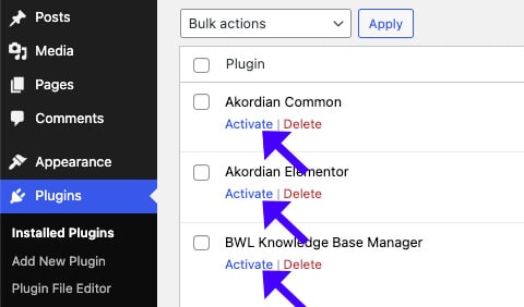 Activate Plugins Individually