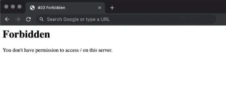 403 forbidden error