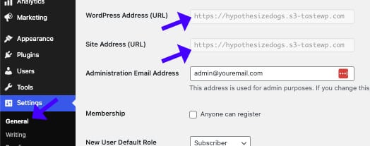 Change site and WordPress address to include HTTPS