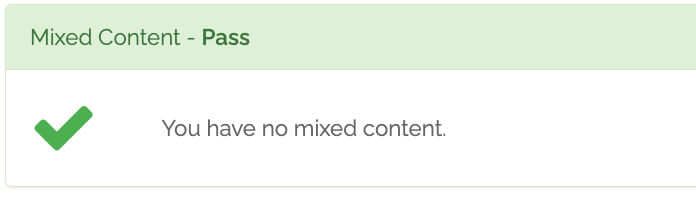 No Mixed Content Delivered