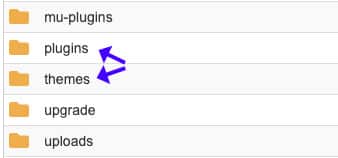 Plugins and Themes Folder in WordPress