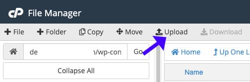Upload a new folder theme