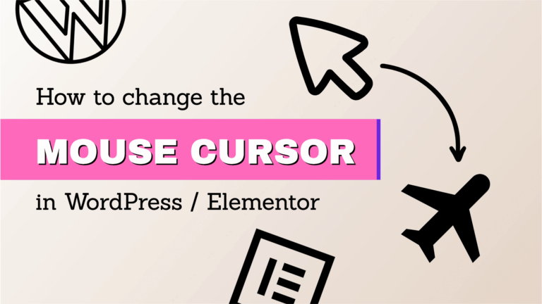 Change Mouse Cursor in WordPress and Elementor