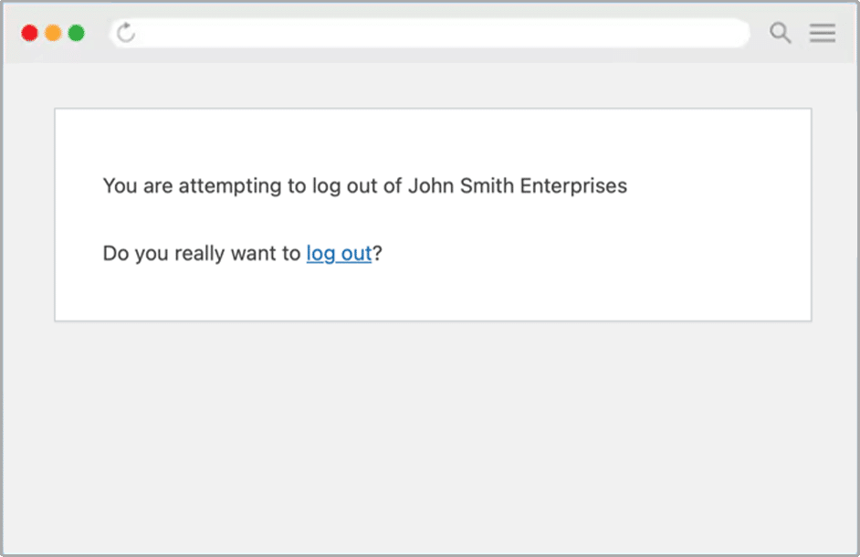 Log-out-error-message