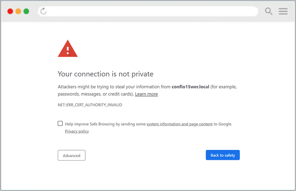 Your-connection-is-not-private-error