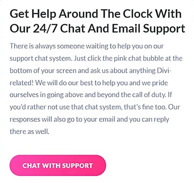 Divi Chat Support