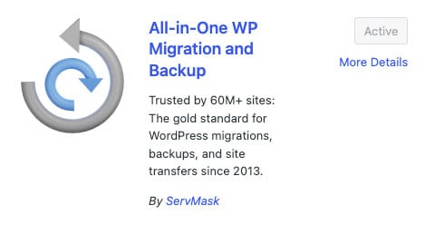 All In One WP Migration Plugin