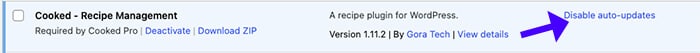 Disable automatic updates per plugin