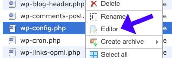 Edit wp-config php file