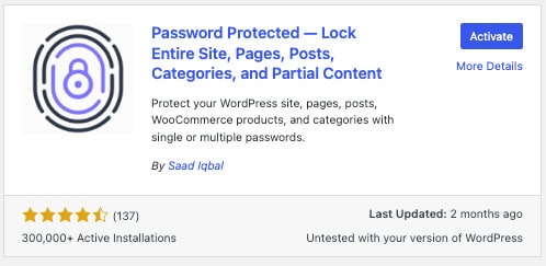 Password Protected WordPress Plugin