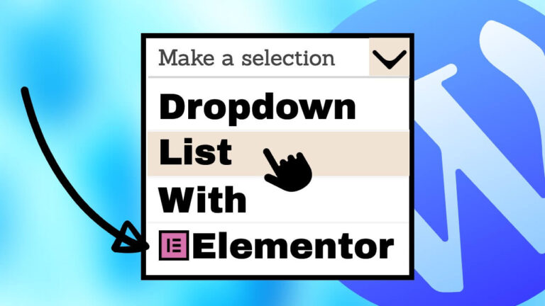 Create a dropdown list with Elementor