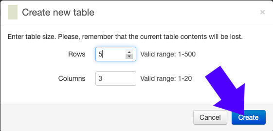 Create HTML Table